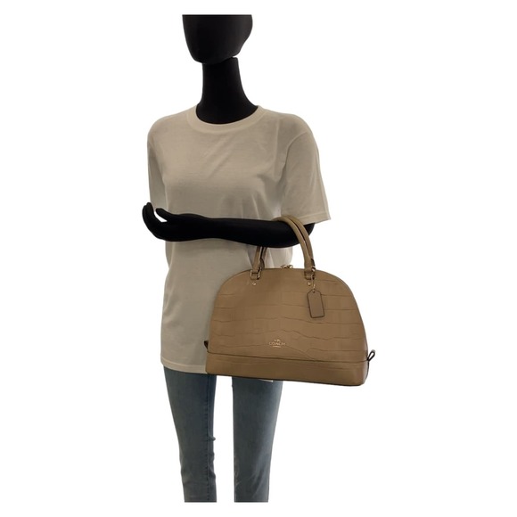 Coach Coach Madison Leather Handbag Beige Gold Leather Handbag - Picture 7 of 10